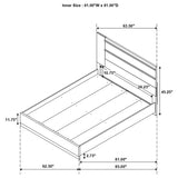 Cama Queen con paneles de madera Azalia en nogal