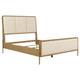 Cama Arini Eastern King de 56 pulgadas con paneles en tonos crema y arena
