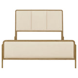 Cama Arini Eastern King de 56 pulgadas con paneles en tonos crema y arena