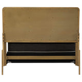 Cama Arini Eastern King de 56 pulgadas con paneles en tonos crema y arena