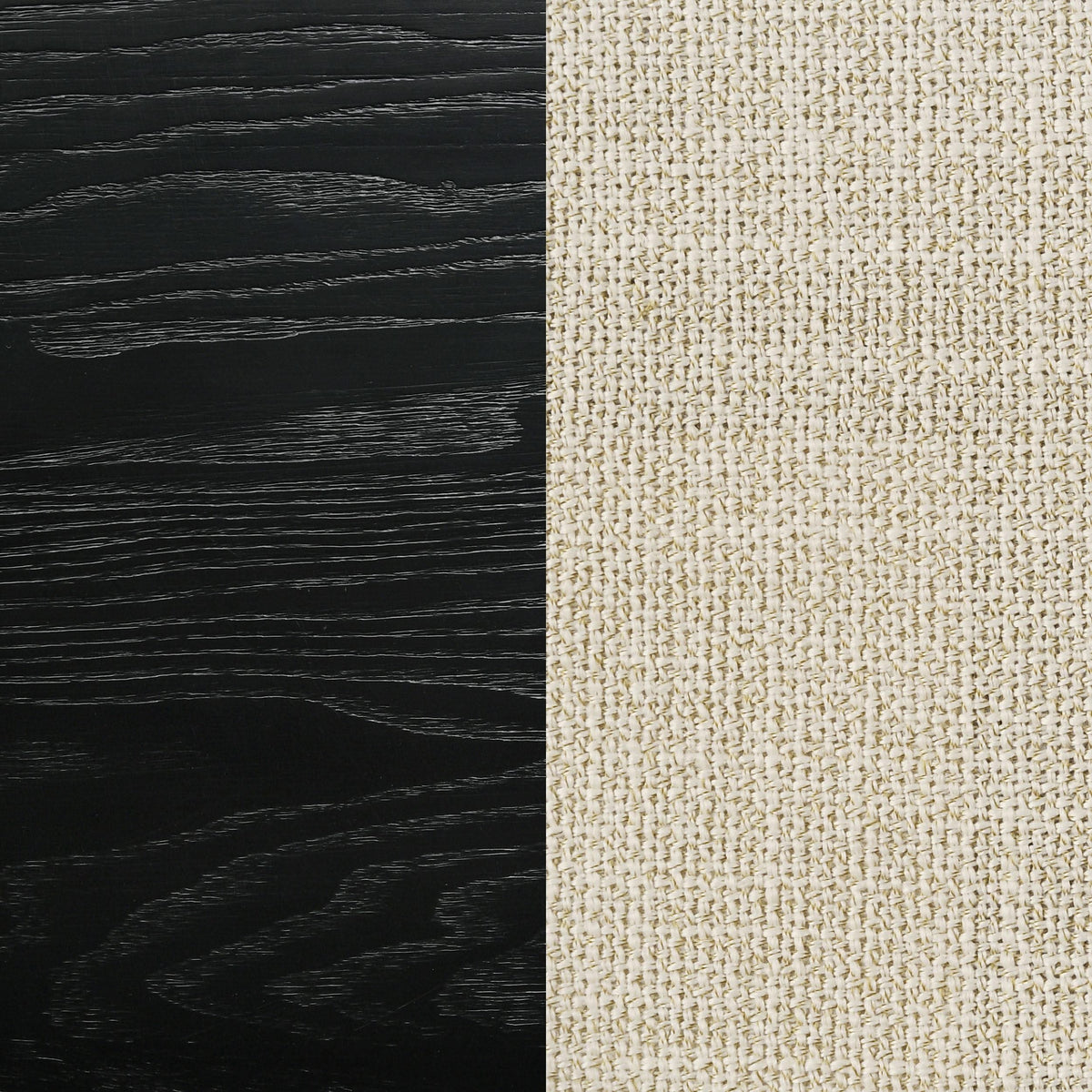 Cama California King Arini de 56 pulgadas con paneles en color crema y negro