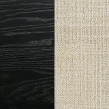 Cama California King Arini de 56 pulgadas con paneles en color crema y negro