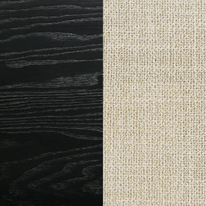 Cama California King Arini de 56 pulgadas con paneles en color crema y negro