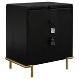 Arini 3-drawer Nightstand Black
