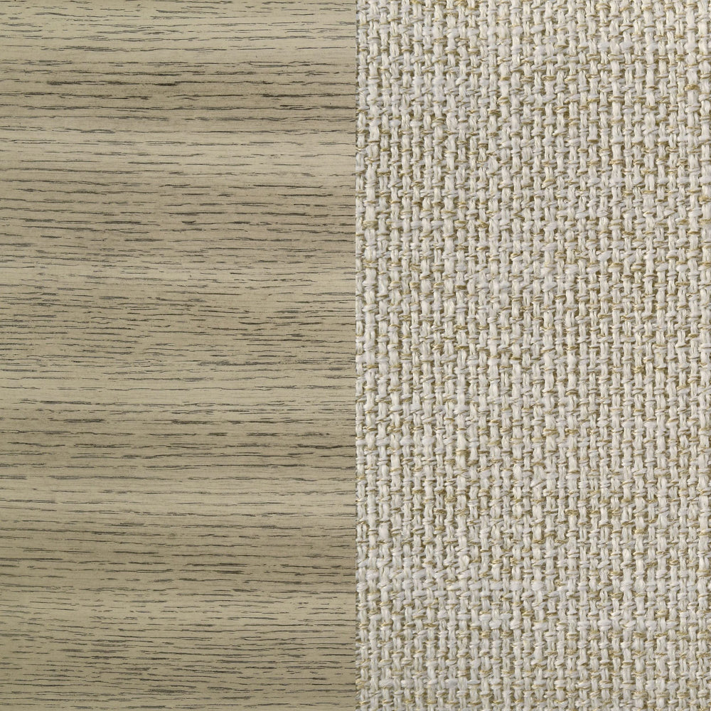 Cama King con paneles Giselle Wood, estilo oriental, color beige rústico