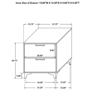 Juego de dormitorio Kendall Eastern King de 5 piezas en blanco