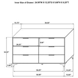 Juego de dormitorio Kendall Eastern King de 5 piezas en blanco
