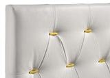 Cama King tapizada Kendall Eastern con paneles en blanco
