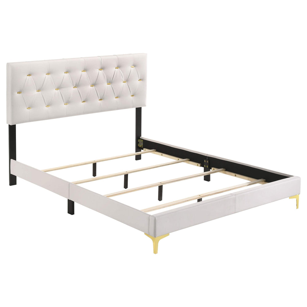 Juego de dormitorio Kendall de 4 piezas tamaño Queen en blanco