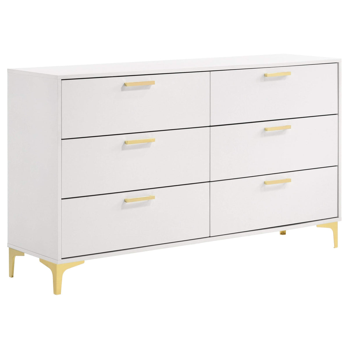 Juego de dormitorio Kendall de 4 piezas tamaño Queen en blanco