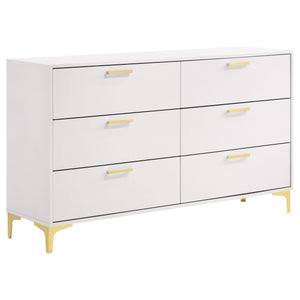 Juego de dormitorio Kendall de 4 piezas tamaño Queen en blanco