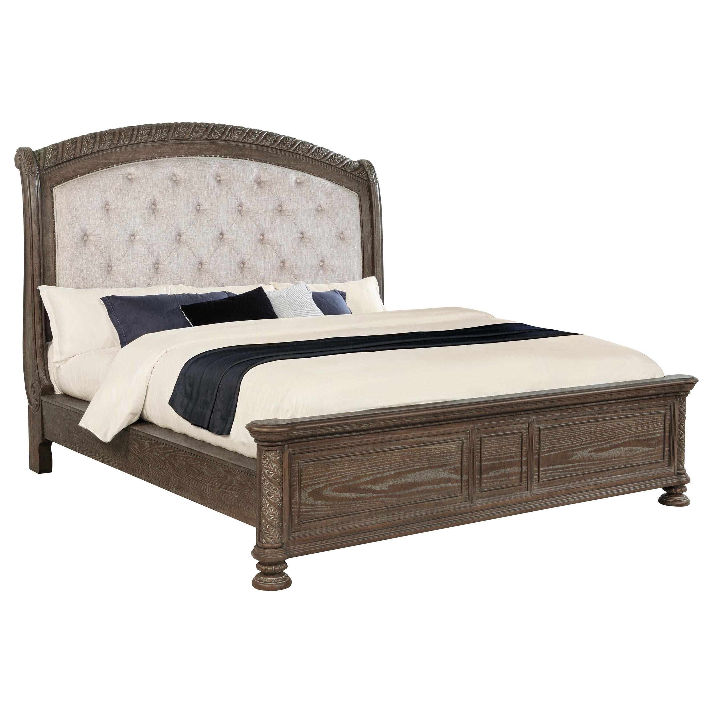 Emmett Wood California King Sleigh Bed Walnut