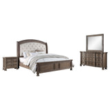 Juego de dormitorio Emmett de 4 piezas tamaño queen en nogal