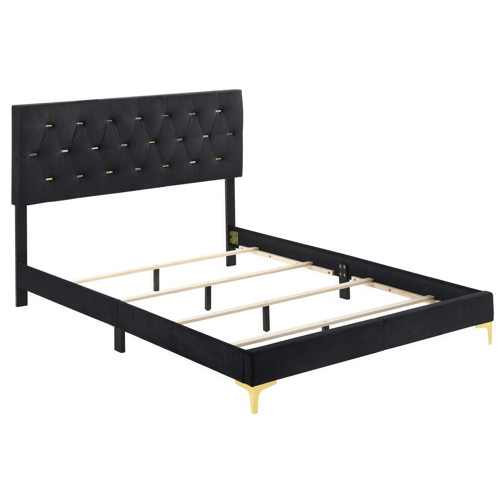 Juego de dormitorio Kendall California King de 5 piezas, color negro