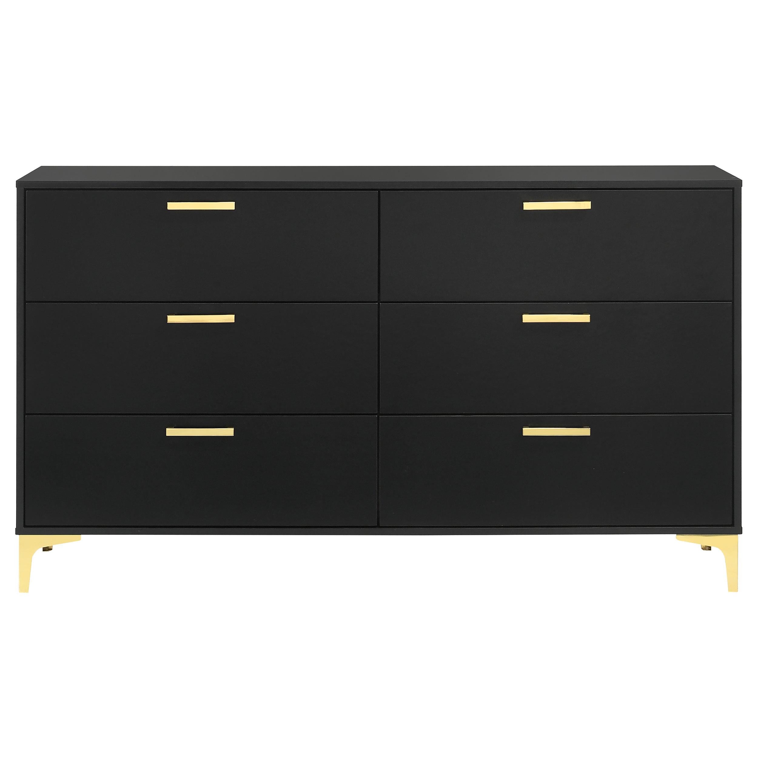 Kendall 6-drawer Dresser Black