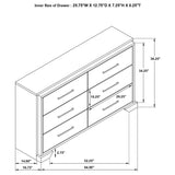 Juego de dormitorio Baker Eastern King de 4 piezas en color topo claro