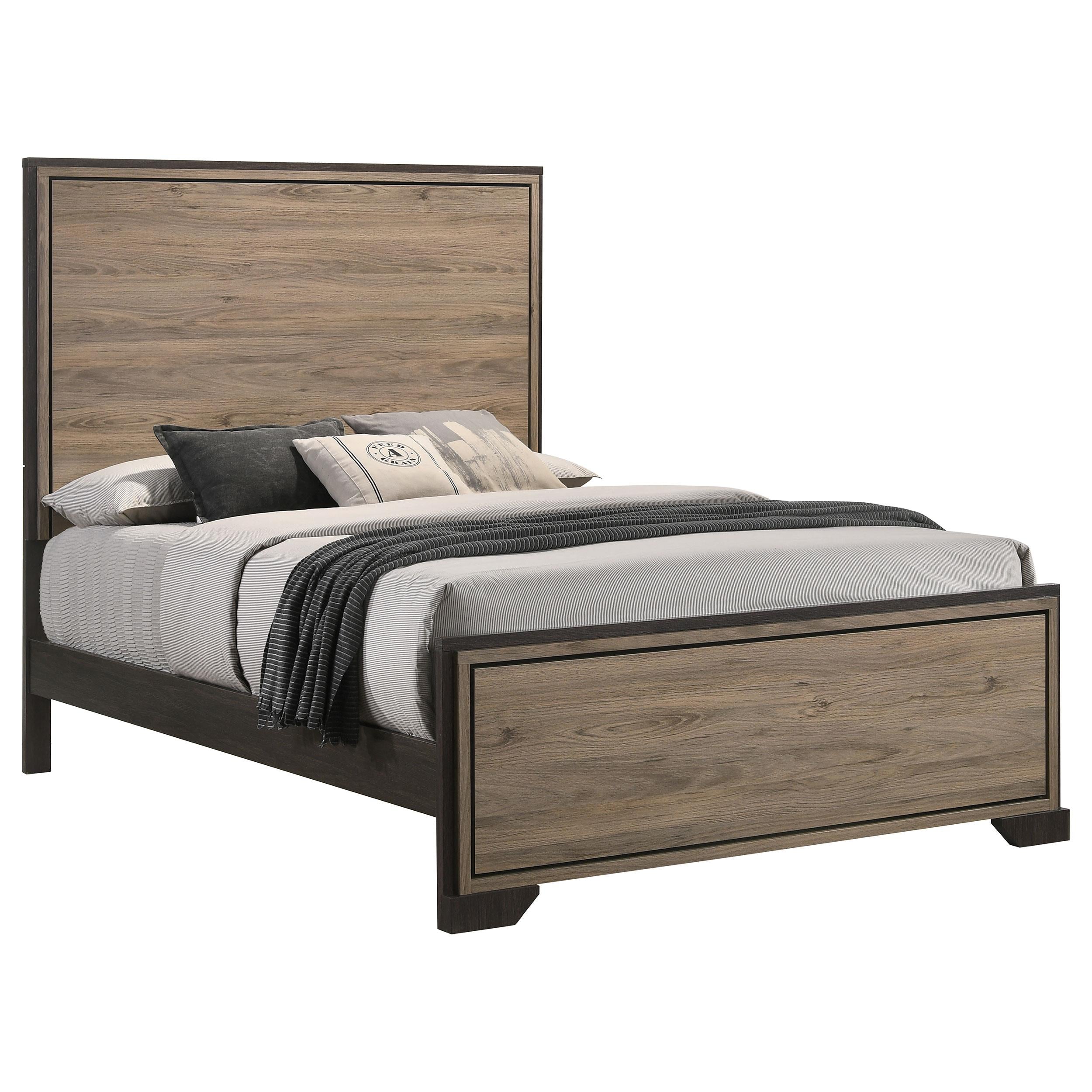 Baker Wood California King Panel Bed Light Taupe