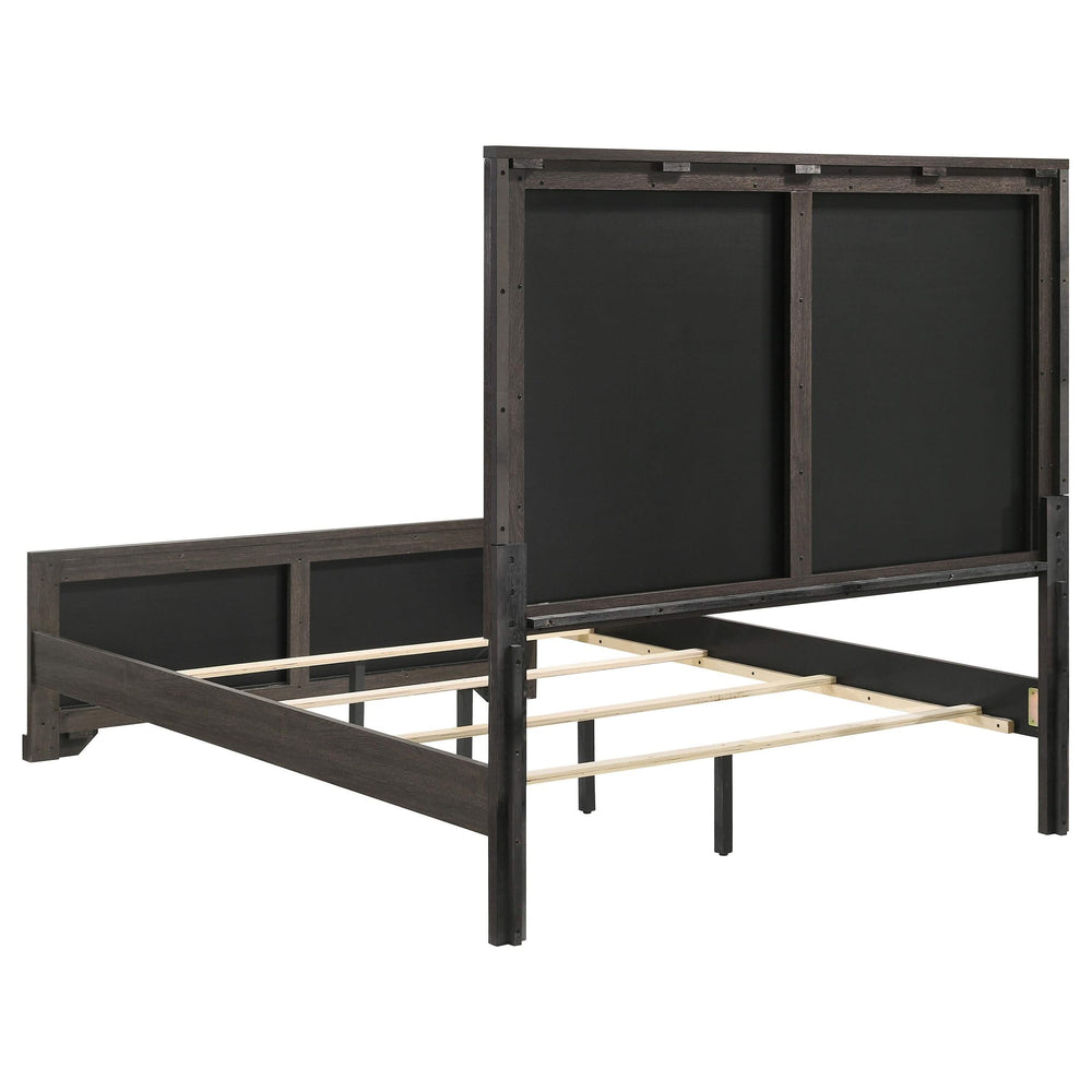 Cama Baker Wood California King con paneles en color topo claro