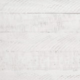 Cama Lilith Wood Eastern King con paneles en blanco envejecido