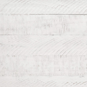 Cama Lilith Wood Eastern King con paneles en blanco envejecido