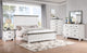Juego de dormitorio Lilith de 5 piezas tamaño Queen en blanco desgastado