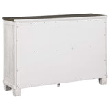 Juego de dormitorio Lilith de 5 piezas tamaño Queen en blanco desgastado