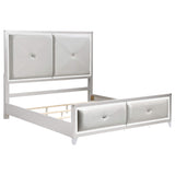 Juego de dormitorio Larue California King de 5 piezas, plateado