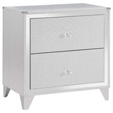 Juego de dormitorio Larue California King de 5 piezas, plateado