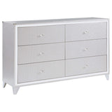 Juego de dormitorio Larue California King de 5 piezas, plateado