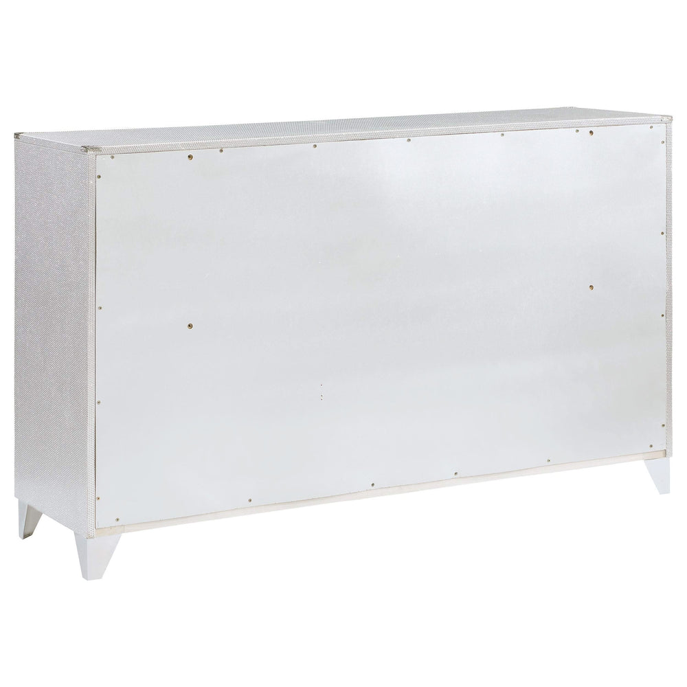 Juego de dormitorio Larue California King de 5 piezas, plateado