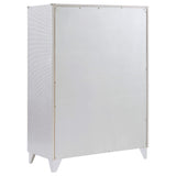 Juego de dormitorio Larue California King de 5 piezas, plateado