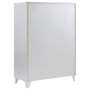 Juego de dormitorio Larue California King de 5 piezas, plateado
