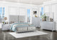 Juego de dormitorio Larue de 5 piezas tamaño Queen, color plateado