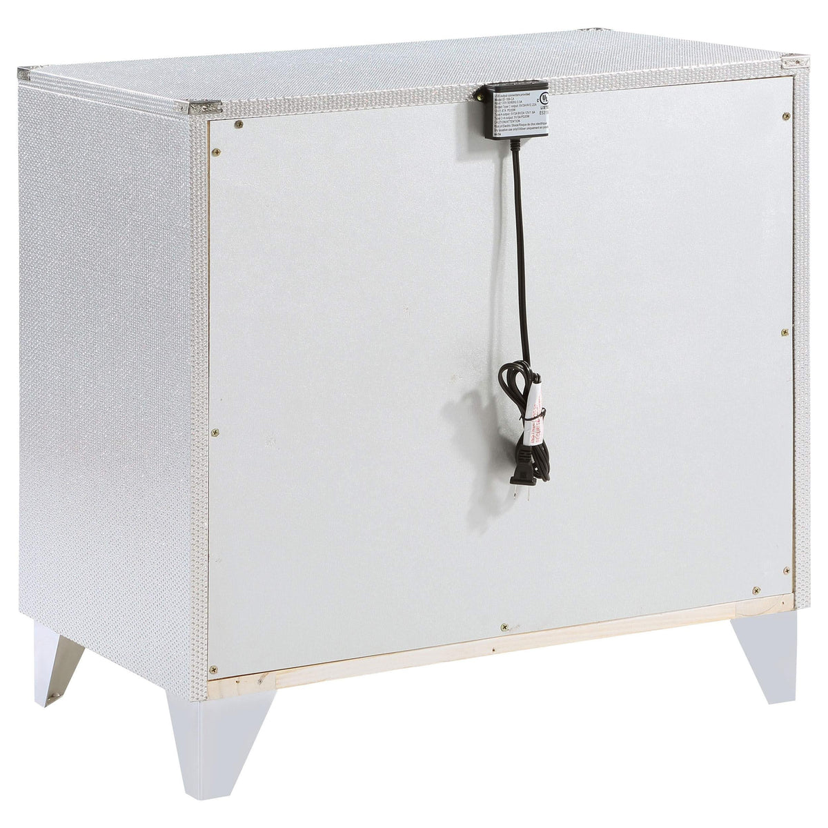 Juego de dormitorio Larue de 5 piezas tamaño Queen, color plateado