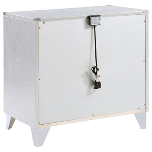 Juego de dormitorio Larue de 5 piezas tamaño Queen, color plateado