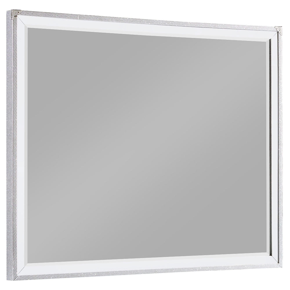 Juego de dormitorio Larue de 5 piezas tamaño Queen, color plateado