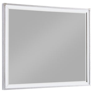 Juego de dormitorio Larue de 5 piezas tamaño Queen, color plateado