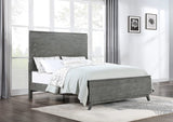 Cama Nathan Wood Eastern King con paneles en gris