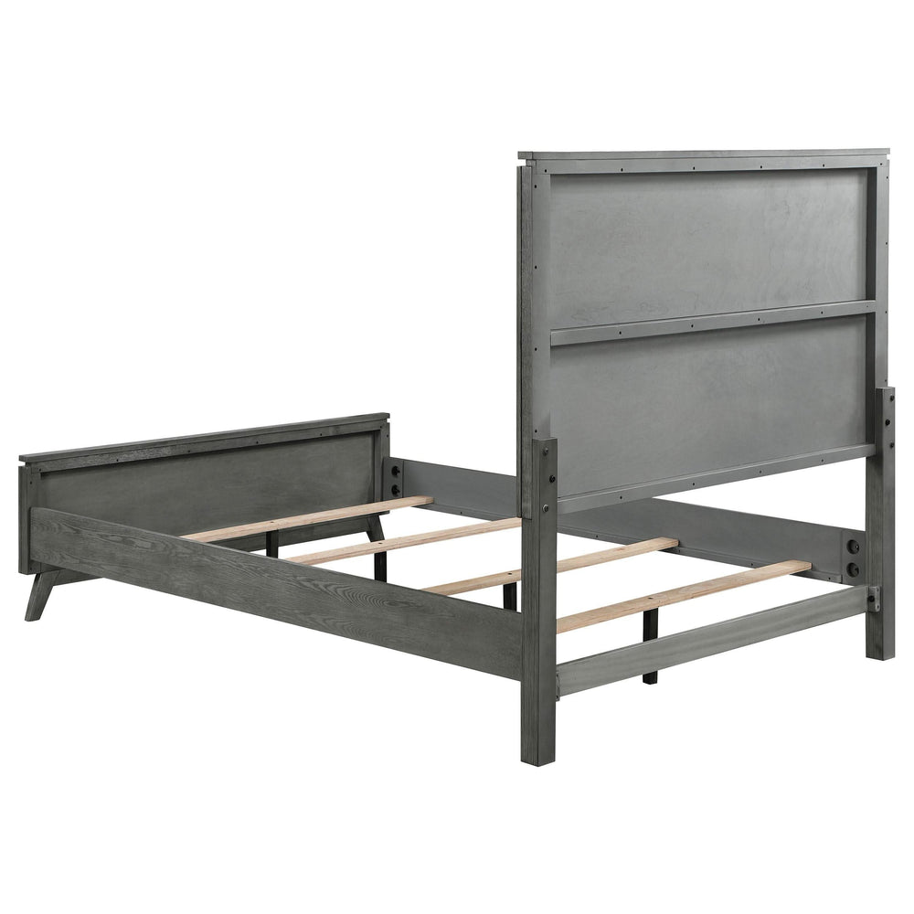 Cama Nathan Wood Eastern King con paneles en gris
