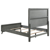 Cama Nathan Wood Eastern King con paneles en gris