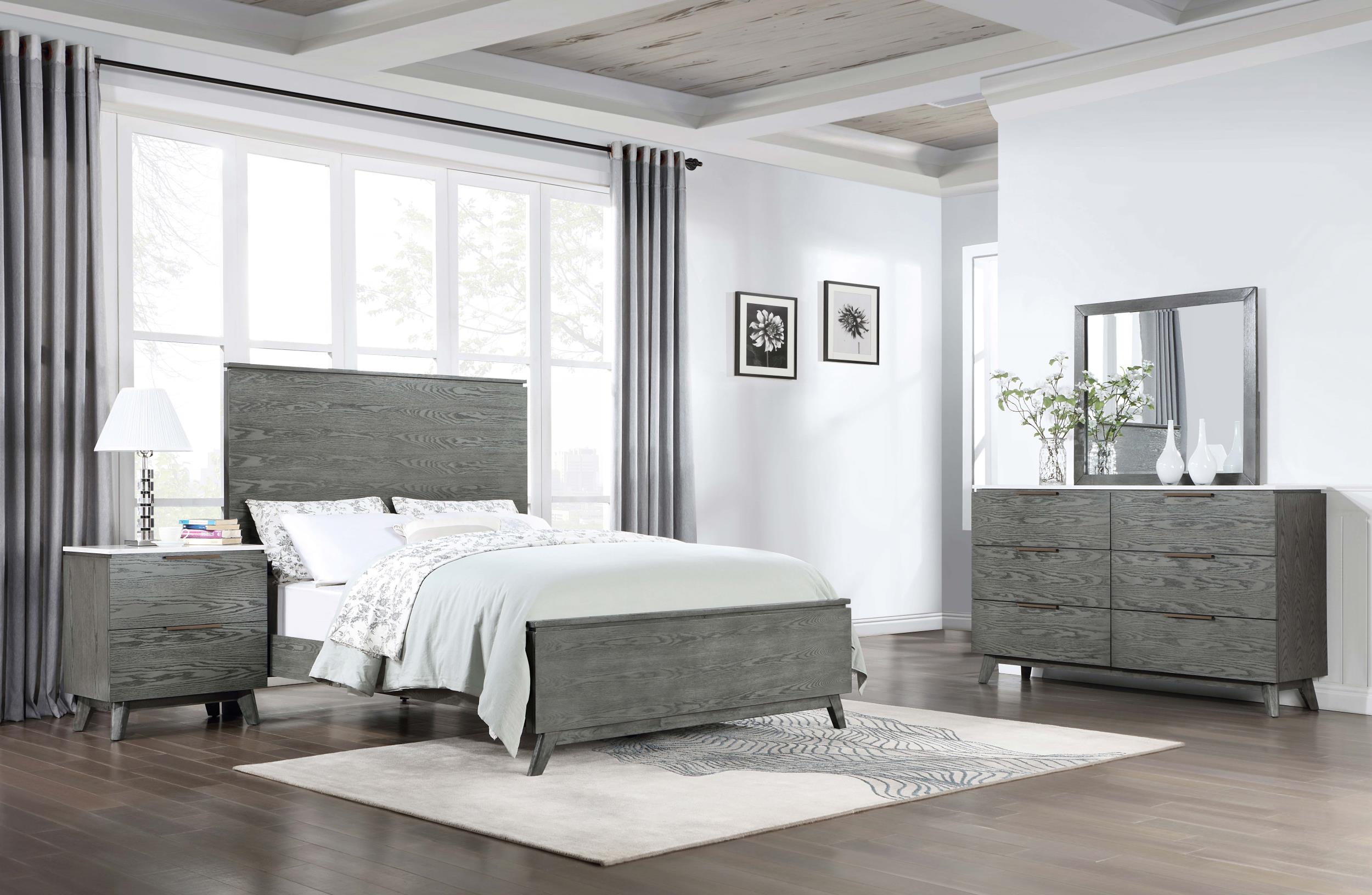 Nathan 4-piece California King Bedroom Set Grey