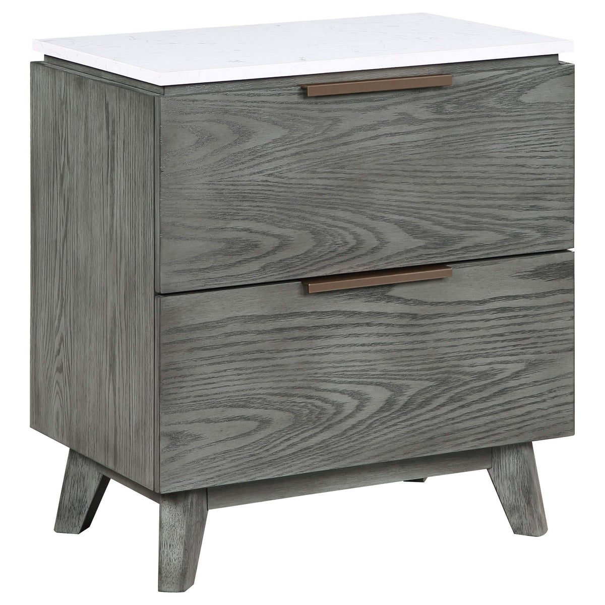 Juego de dormitorio Nathan California King de 5 piezas, gris