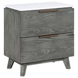 Juego de dormitorio Nathan California King de 5 piezas, gris