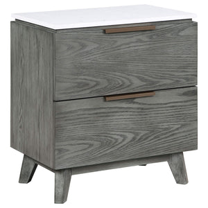 Juego de dormitorio Nathan California King de 5 piezas, gris
