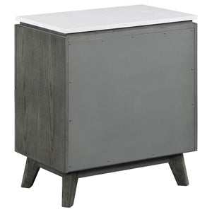 Juego de dormitorio Nathan California King de 5 piezas, gris