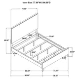 Juego de dormitorio Nathan California King de 5 piezas, gris