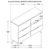 Juego de dormitorio Nathan California King de 5 piezas, gris