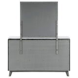Cómoda Nathan de 6 cajones con espejo gris
