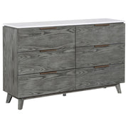 Nathan 6-drawer Dresser Grey