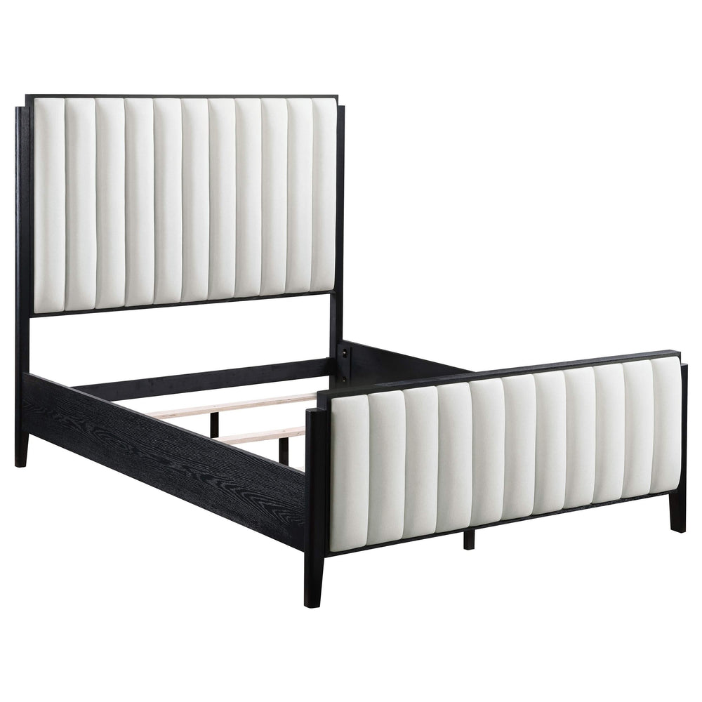 Cama King Brookmead tapizada de 60 pulgadas, color negro